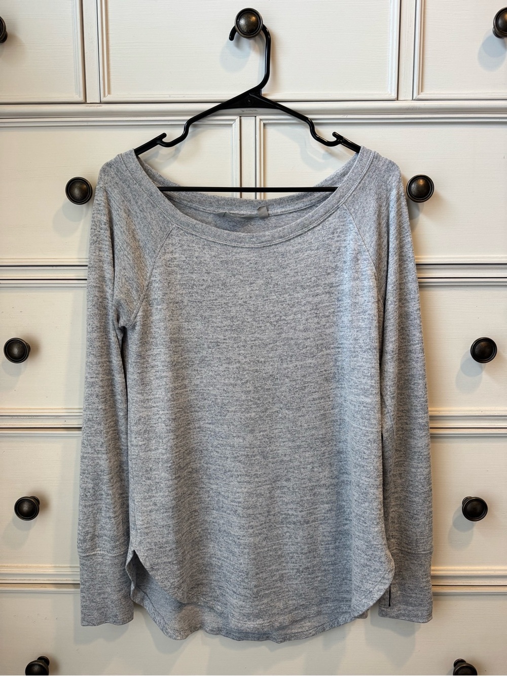 Athleta Women's Lightweight Gray Knit Long Sleeve Tunic